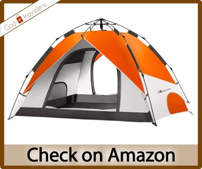 MOON LENCE 4 Person Waterproof & Windproof Camping Tent