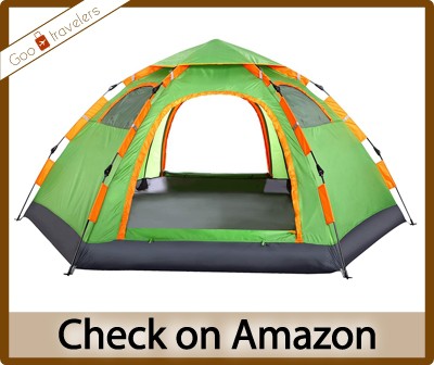 Wnnideo Pop Up 6 Person Family Portable Instant Tent