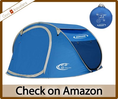 ZOMAKE Pop Up 4 Person Beach Tent for Family