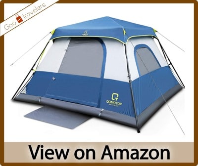 OT QOMOTOP 6 Person Waterproof Camping Tent with Top Rainfly