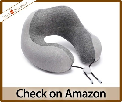 Phixnozar Comfortable Memory Foam Neck Pillow for Airplane Travel
