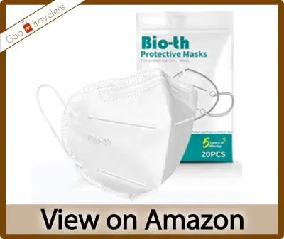 Bio-th Reusable 20 Pack 5Ply Cup Face Mask with Nose Wire