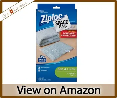 Ziploc Reusable Space Saver Clothes Storage Bags for Travel