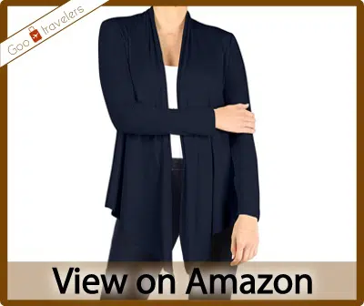 Simlu Long Sleeves Lightweight Open Front Cardigan Cardigans for Women