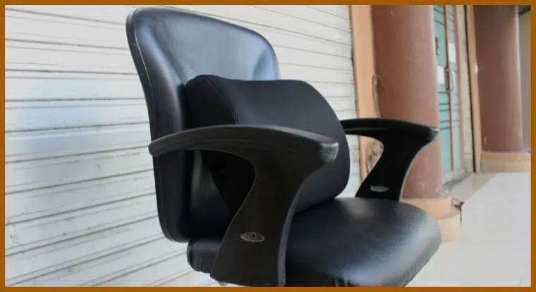 A chair with lumbar pillow