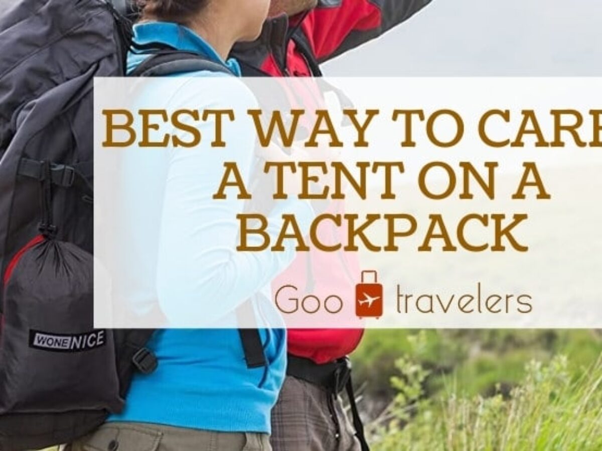 carry tent on backpack