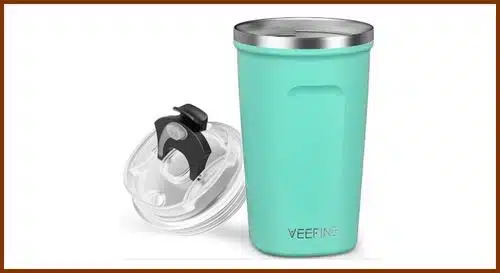 VeeFine Dishwasher Safe 100% leak-Proof Flip Lid Coffee Travel Mug